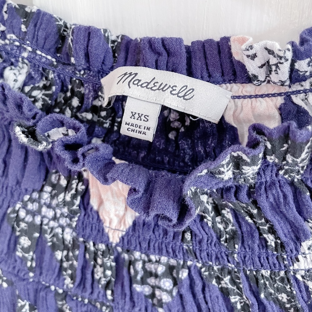 Madewell Patchwork Smocked Top - image 3